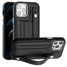 Load image into Gallery viewer, Shockproof Leather Phone Case with Wrist Strap, For iPhone 13, For iPhone 13 Pro, For iPhone 13 Pro Max, For iPhone 12 / 12 Pro, For iPhone 12 Pro Max, For iPhone 11, For iPhone 11 Pro, For iPhone 11 Pro Max
