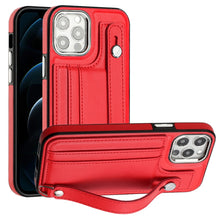 Load image into Gallery viewer, Shockproof Leather Phone Case with Wrist Strap, For iPhone 13, For iPhone 13 Pro, For iPhone 13 Pro Max, For iPhone 12 / 12 Pro, For iPhone 12 Pro Max, For iPhone 11, For iPhone 11 Pro, For iPhone 11 Pro Max
