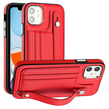 Load image into Gallery viewer, Shockproof Leather Phone Case with Wrist Strap, For iPhone 13, For iPhone 13 Pro, For iPhone 13 Pro Max, For iPhone 12 / 12 Pro, For iPhone 12 Pro Max, For iPhone 11, For iPhone 11 Pro, For iPhone 11 Pro Max