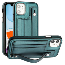 Load image into Gallery viewer, Shockproof Leather Phone Case with Wrist Strap, For iPhone 13, For iPhone 13 Pro, For iPhone 13 Pro Max, For iPhone 12 / 12 Pro, For iPhone 12 Pro Max, For iPhone 11, For iPhone 11 Pro, For iPhone 11 Pro Max