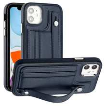 Load image into Gallery viewer, Shockproof Leather Phone Case with Wrist Strap, For iPhone 13, For iPhone 13 Pro, For iPhone 13 Pro Max, For iPhone 12 / 12 Pro, For iPhone 12 Pro Max, For iPhone 11, For iPhone 11 Pro, For iPhone 11 Pro Max