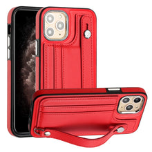 Load image into Gallery viewer, Shockproof Leather Phone Case with Wrist Strap, For iPhone 13, For iPhone 13 Pro, For iPhone 13 Pro Max, For iPhone 12 / 12 Pro, For iPhone 12 Pro Max, For iPhone 11, For iPhone 11 Pro, For iPhone 11 Pro Max