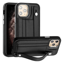Load image into Gallery viewer, Shockproof Leather Phone Case with Wrist Strap, For iPhone 13, For iPhone 13 Pro, For iPhone 13 Pro Max, For iPhone 12 / 12 Pro, For iPhone 12 Pro Max, For iPhone 11, For iPhone 11 Pro, For iPhone 11 Pro Max