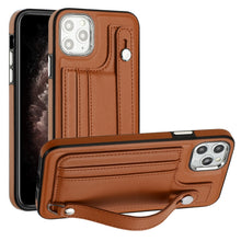 Load image into Gallery viewer, Shockproof Leather Phone Case with Wrist Strap, For iPhone 13, For iPhone 13 Pro, For iPhone 13 Pro Max, For iPhone 12 / 12 Pro, For iPhone 12 Pro Max, For iPhone 11, For iPhone 11 Pro, For iPhone 11 Pro Max