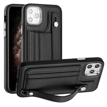 Load image into Gallery viewer, Shockproof Leather Phone Case with Wrist Strap, For iPhone 13, For iPhone 13 Pro, For iPhone 13 Pro Max, For iPhone 12 / 12 Pro, For iPhone 12 Pro Max, For iPhone 11, For iPhone 11 Pro, For iPhone 11 Pro Max