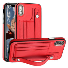 Load image into Gallery viewer, Shockproof Leather Phone Case with Wrist Strap, For iPhone XS Max, For iPhone XR, For iPhone X / XS, For iPhone SE 2022/SE 2020/6/7/8, For iPhone 6 Plus/7 Plus/8 Plus