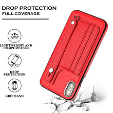 Load image into Gallery viewer, Shockproof Leather Phone Case with Wrist Strap, For iPhone XS Max, For iPhone XR, For iPhone X / XS, For iPhone SE 2022/SE 2020/6/7/8, For iPhone 6 Plus/7 Plus/8 Plus