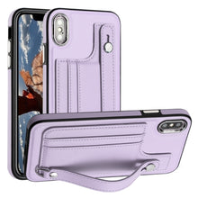 Load image into Gallery viewer, Shockproof Leather Phone Case with Wrist Strap, For iPhone XS Max, For iPhone XR, For iPhone X / XS, For iPhone SE 2022/SE 2020/6/7/8, For iPhone 6 Plus/7 Plus/8 Plus
