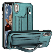 Load image into Gallery viewer, Shockproof Leather Phone Case with Wrist Strap, For iPhone XS Max, For iPhone XR, For iPhone X / XS, For iPhone SE 2022/SE 2020/6/7/8, For iPhone 6 Plus/7 Plus/8 Plus