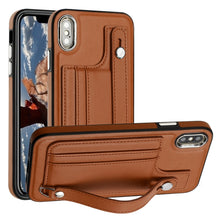 Load image into Gallery viewer, Shockproof Leather Phone Case with Wrist Strap, For iPhone XS Max, For iPhone XR, For iPhone X / XS, For iPhone SE 2022/SE 2020/6/7/8, For iPhone 6 Plus/7 Plus/8 Plus