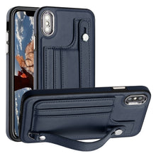 Load image into Gallery viewer, Shockproof Leather Phone Case with Wrist Strap, For iPhone XS Max, For iPhone XR, For iPhone X / XS, For iPhone SE 2022/SE 2020/6/7/8, For iPhone 6 Plus/7 Plus/8 Plus