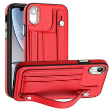 Load image into Gallery viewer, Shockproof Leather Phone Case with Wrist Strap, For iPhone XS Max, For iPhone XR, For iPhone X / XS, For iPhone SE 2022/SE 2020/6/7/8, For iPhone 6 Plus/7 Plus/8 Plus