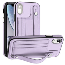 Load image into Gallery viewer, Shockproof Leather Phone Case with Wrist Strap, For iPhone XS Max, For iPhone XR, For iPhone X / XS, For iPhone SE 2022/SE 2020/6/7/8, For iPhone 6 Plus/7 Plus/8 Plus