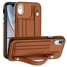 Load image into Gallery viewer, Shockproof Leather Phone Case with Wrist Strap, For iPhone XS Max, For iPhone XR, For iPhone X / XS, For iPhone SE 2022/SE 2020/6/7/8, For iPhone 6 Plus/7 Plus/8 Plus