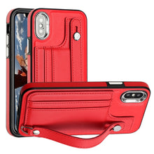 Load image into Gallery viewer, Shockproof Leather Phone Case with Wrist Strap, For iPhone XS Max, For iPhone XR, For iPhone X / XS, For iPhone SE 2022/SE 2020/6/7/8, For iPhone 6 Plus/7 Plus/8 Plus
