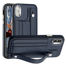 Load image into Gallery viewer, Shockproof Leather Phone Case with Wrist Strap, For iPhone XS Max, For iPhone XR, For iPhone X / XS, For iPhone SE 2022/SE 2020/6/7/8, For iPhone 6 Plus/7 Plus/8 Plus