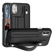 Load image into Gallery viewer, Shockproof Leather Phone Case with Wrist Strap, For iPhone XS Max, For iPhone XR, For iPhone X / XS, For iPhone SE 2022/SE 2020/6/7/8, For iPhone 6 Plus/7 Plus/8 Plus