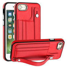 Load image into Gallery viewer, Shockproof Leather Phone Case with Wrist Strap, For iPhone XS Max, For iPhone XR, For iPhone X / XS, For iPhone SE 2022/SE 2020/6/7/8, For iPhone 6 Plus/7 Plus/8 Plus
