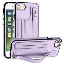 Load image into Gallery viewer, Shockproof Leather Phone Case with Wrist Strap, For iPhone XS Max, For iPhone XR, For iPhone X / XS, For iPhone SE 2022/SE 2020/6/7/8, For iPhone 6 Plus/7 Plus/8 Plus