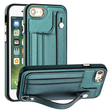 Load image into Gallery viewer, Shockproof Leather Phone Case with Wrist Strap, For iPhone XS Max, For iPhone XR, For iPhone X / XS, For iPhone SE 2022/SE 2020/6/7/8, For iPhone 6 Plus/7 Plus/8 Plus