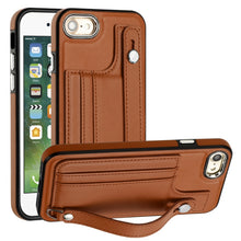 Load image into Gallery viewer, Shockproof Leather Phone Case with Wrist Strap, For iPhone XS Max, For iPhone XR, For iPhone X / XS, For iPhone SE 2022/SE 2020/6/7/8, For iPhone 6 Plus/7 Plus/8 Plus