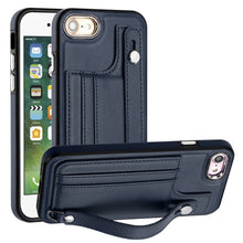 Load image into Gallery viewer, Shockproof Leather Phone Case with Wrist Strap, For iPhone XS Max, For iPhone XR, For iPhone X / XS, For iPhone SE 2022/SE 2020/6/7/8, For iPhone 6 Plus/7 Plus/8 Plus