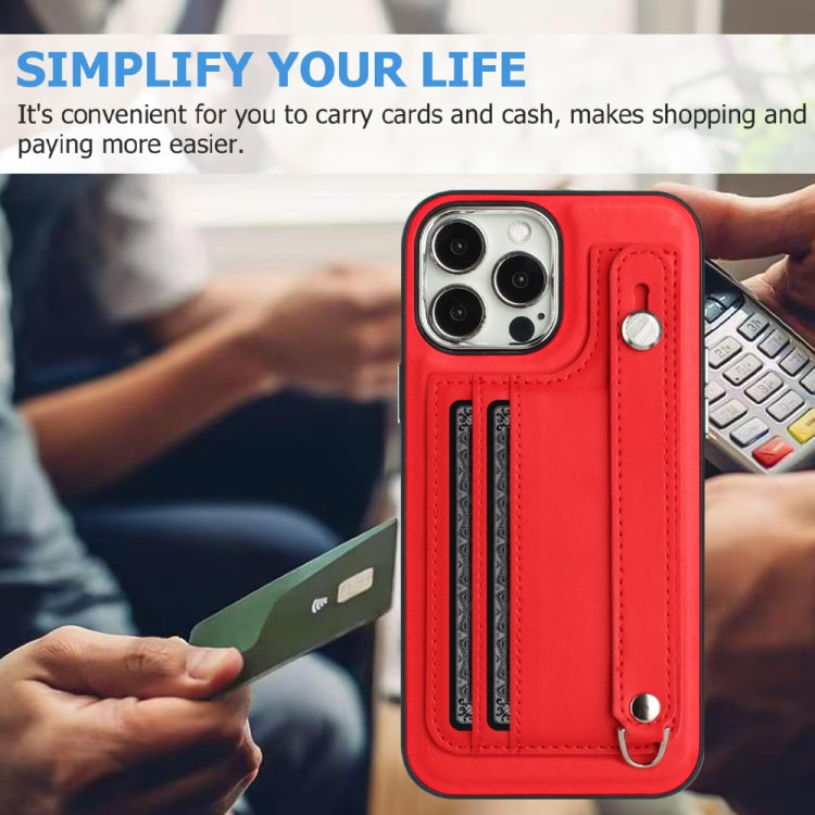 Shockproof Leather Phone Case with Wrist Strap, For iPhone 15 Pro Max, For iPhone 14, For iPhone 14 Plus, For iPhone 15 Pro, For iPhone 15 Plus, For iPhone 14 Pro, For iPhone 14 Pro Max, For iPhone 15