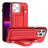 Shockproof Leather Phone Case with Wrist Strap, For iPhone 15 Pro Max, For iPhone 14, For iPhone 14 Plus, For iPhone 15 Pro, For iPhone 15 Plus, For iPhone 14 Pro, For iPhone 14 Pro Max, For iPhone 15