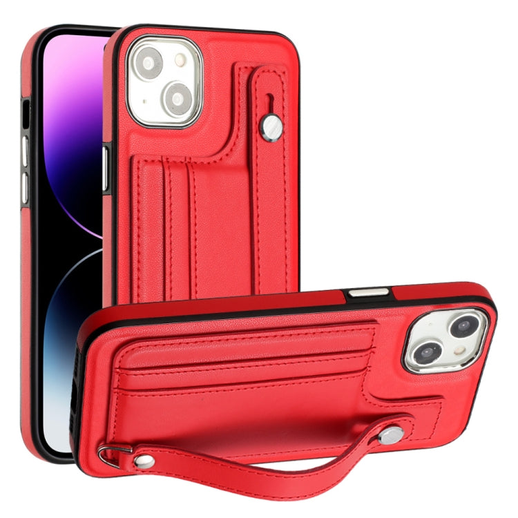 Shockproof Leather Phone Case with Wrist Strap, For iPhone 15 Pro Max, For iPhone 14, For iPhone 14 Plus, For iPhone 15 Pro, For iPhone 15 Plus, For iPhone 14 Pro, For iPhone 14 Pro Max, For iPhone 15