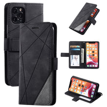 Load image into Gallery viewer, Skin Feel Splicing Horizontal Flip Leather Case with Holder &amp; Card Slots &amp; Wallet &amp; Photo Frame, For iPhone XS / X, For iPhone 11, For iPhone 11 Pro, For iPhone 11 Pro Max, For iPhone SE 2022 / SE 2020 / 8 / 7, For Xiaomi Redmi Note 8                  ...