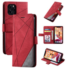 Load image into Gallery viewer, Skin Feel Splicing Horizontal Flip Leather Case with Holder &amp; Card Slots &amp; Wallet &amp; Photo Frame, For iPhone XS / X, For iPhone 11, For iPhone 11 Pro, For iPhone 11 Pro Max, For iPhone SE 2022 / SE 2020 / 8 / 7, For Xiaomi Redmi Note 8                  ...