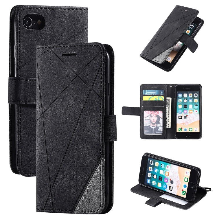 Skin Feel Splicing Horizontal Flip Leather Case with Holder & Card Slots & Wallet & Photo Frame, For iPhone XS / X, For iPhone 11, For iPhone 11 Pro, For iPhone 11 Pro Max, For iPhone SE 2022 / SE 2020 / 8 / 7, For Xiaomi Redmi Note 8                  ...