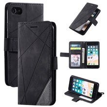 Load image into Gallery viewer, Skin Feel Splicing Horizontal Flip Leather Case with Holder &amp; Card Slots &amp; Wallet &amp; Photo Frame, For iPhone XS / X, For iPhone 11, For iPhone 11 Pro, For iPhone 11 Pro Max, For iPhone SE 2022 / SE 2020 / 8 / 7, For Xiaomi Redmi Note 8                  ...