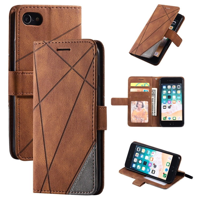 Skin Feel Splicing Horizontal Flip Leather Case with Holder & Card Slots & Wallet & Photo Frame, For iPhone XS / X, For iPhone 11, For iPhone 11 Pro, For iPhone 11 Pro Max, For iPhone SE 2022 / SE 2020 / 8 / 7, For Xiaomi Redmi Note 8                  ...