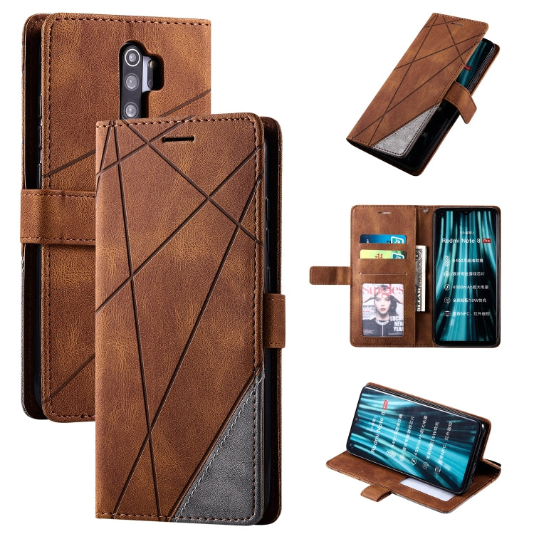 Skin Feel Splicing Horizontal Flip Leather Case with Holder & Card Slots & Wallet & Photo Frame, For iPhone XS / X, For iPhone 11, For iPhone 11 Pro, For iPhone 11 Pro Max, For iPhone SE 2022 / SE 2020 / 8 / 7, For Xiaomi Redmi Note 8                  ...