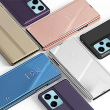 Load image into Gallery viewer, Plated Mirror Kickstand Flip Leather Phone Case, For Xiaomi Poco F5, For Xiaomi Poco F5 Pro