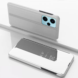 Plated Mirror Kickstand Flip Leather Phone Case, For Xiaomi Poco F5, For Xiaomi Poco F5 Pro