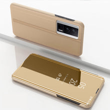 Load image into Gallery viewer, Plated Mirror Kickstand Flip Leather Phone Case, For Xiaomi Poco F5, For Xiaomi Poco F5 Pro