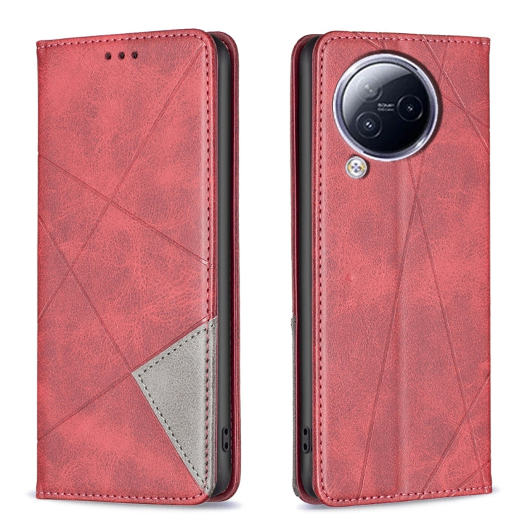Rhombus Texture Magnetic Leather Phone Case, For Xiaomi Redmi Note 13 Pro+ 5G, For Xiaomi Redmi Note 13 Pro 5G, For Xiaomi 13T / 13T Pro / Redmi K60 Ultra, For Xiaomi Redmi K70 / K70 Pro, For Xiaomi Redmi 12 4G, For Xiaomi Poco F5 5G / Redmi Note 12 Tu...