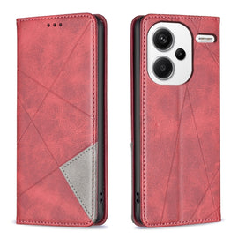 Rhombus Texture Magnetic Leather Phone Case, For Xiaomi Redmi Note 13 Pro+ 5G, For Xiaomi Redmi Note 13 Pro 5G, For Xiaomi 13T / 13T Pro / Redmi K60 Ultra, For Xiaomi Redmi K70 / K70 Pro, For Xiaomi Redmi 12 4G, For Xiaomi Poco F5 5G / Redmi Note 12 Tu...
