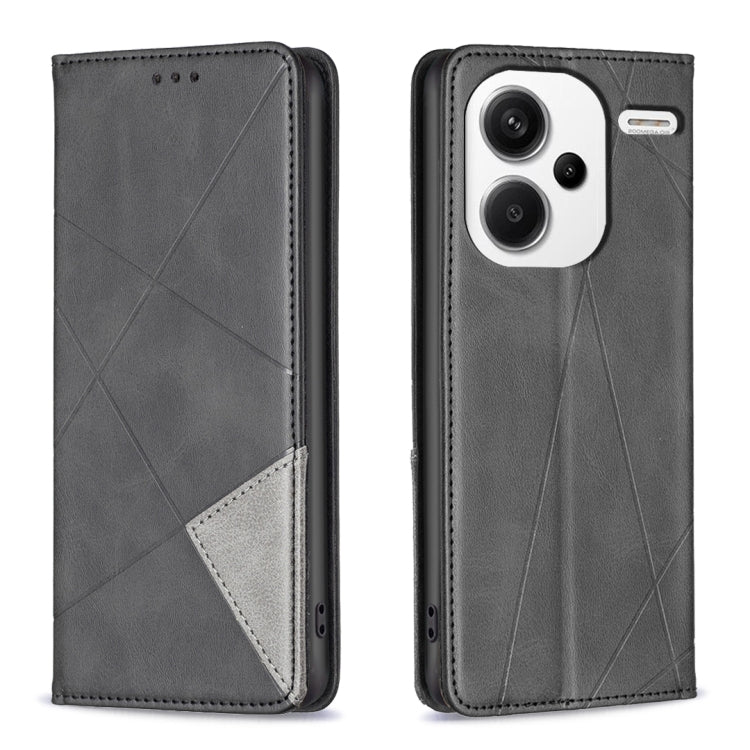 Rhombus Texture Magnetic Leather Phone Case, For Xiaomi Redmi Note 13 Pro+ 5G, For Xiaomi Redmi Note 13 Pro 5G, For Xiaomi 13T / 13T Pro / Redmi K60 Ultra, For Xiaomi Redmi K70 / K70 Pro, For Xiaomi Redmi 12 4G, For Xiaomi Poco F5 5G / Redmi Note 12 Tu...