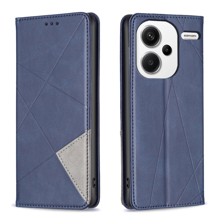 Rhombus Texture Magnetic Leather Phone Case, For Xiaomi Redmi Note 13 Pro+ 5G, For Xiaomi Redmi Note 13 Pro 5G, For Xiaomi 13T / 13T Pro / Redmi K60 Ultra, For Xiaomi Redmi K70 / K70 Pro, For Xiaomi Redmi 12 4G, For Xiaomi Poco F5 5G / Redmi Note 12 Tu...