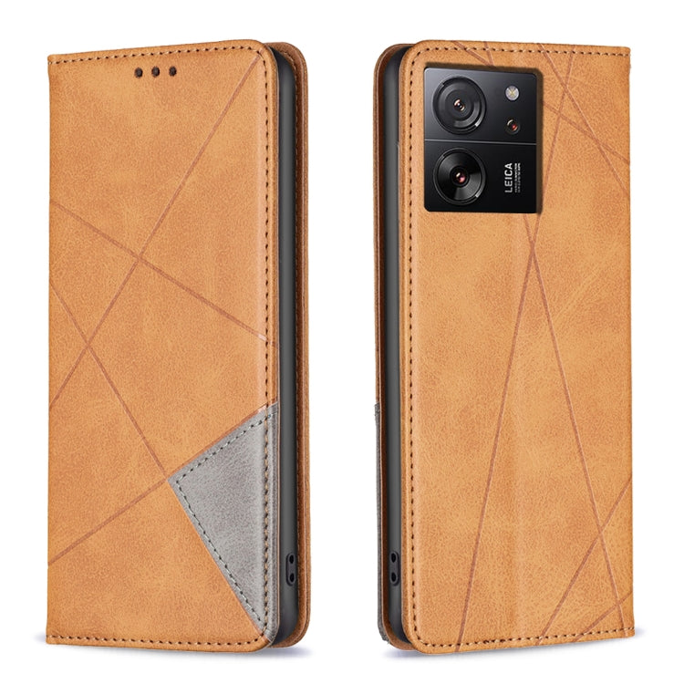 Rhombus Texture Magnetic Leather Phone Case, For Xiaomi Redmi Note 13 Pro+ 5G, For Xiaomi Redmi Note 13 Pro 5G, For Xiaomi 13T / 13T Pro / Redmi K60 Ultra, For Xiaomi Redmi K70 / K70 Pro, For Xiaomi Redmi 12 4G, For Xiaomi Poco F5 5G / Redmi Note 12 Tu...