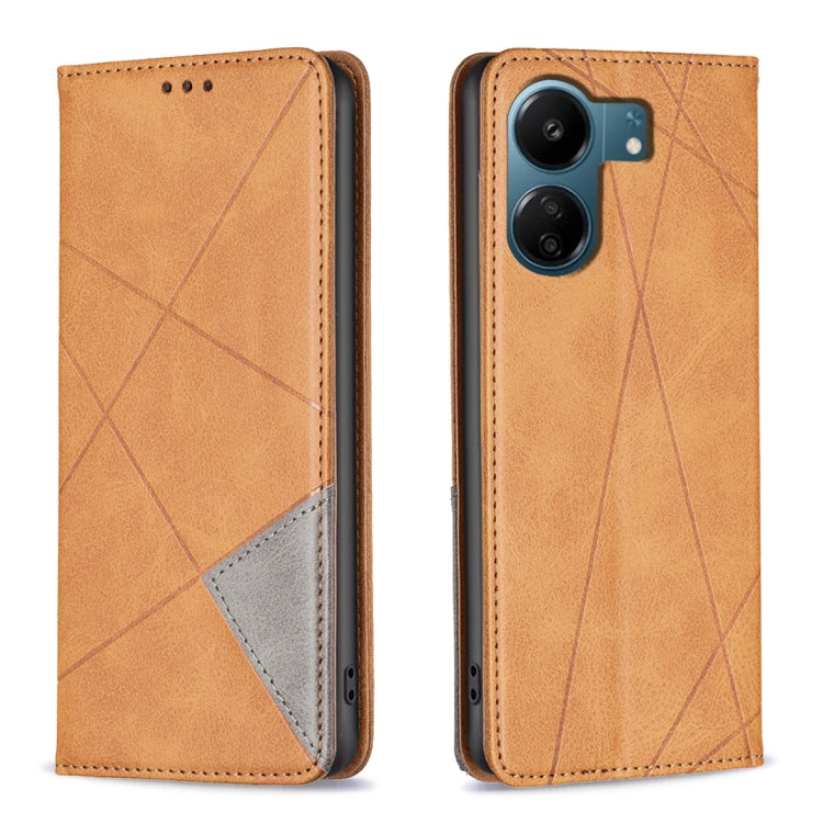 Rhombus Texture Magnetic Leather Phone Case, For Xiaomi Poco M6 4G / Redmi 13 4G, For Xiaomi Redmi Note 13 Pro 4G Global, For Xiaomi Poco M6 Pro 4G, For Xiaomi Redmi A3, For Xiaomi Redmi Note 13 4G Global, For Xiaomi Redmi K70E, For Xiaomi Redmi Note 1...