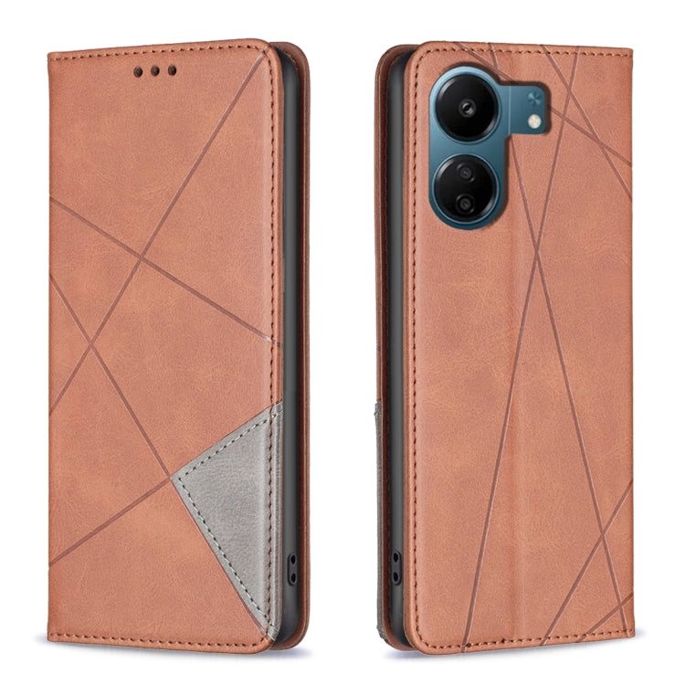 Rhombus Texture Magnetic Leather Phone Case, For Xiaomi Poco M6 4G / Redmi 13 4G, For Xiaomi Redmi Note 13 Pro 4G Global, For Xiaomi Poco M6 Pro 4G, For Xiaomi Redmi A3, For Xiaomi Redmi Note 13 4G Global, For Xiaomi Redmi K70E, For Xiaomi Redmi Note 1...