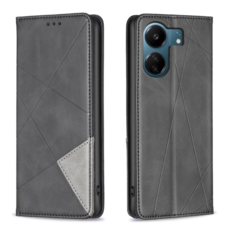 Rhombus Texture Magnetic Leather Phone Case, For Xiaomi Poco M6 4G / Redmi 13 4G, For Xiaomi Redmi Note 13 Pro 4G Global, For Xiaomi Poco M6 Pro 4G, For Xiaomi Redmi A3, For Xiaomi Redmi Note 13 4G Global, For Xiaomi Redmi K70E, For Xiaomi Redmi Note 1...