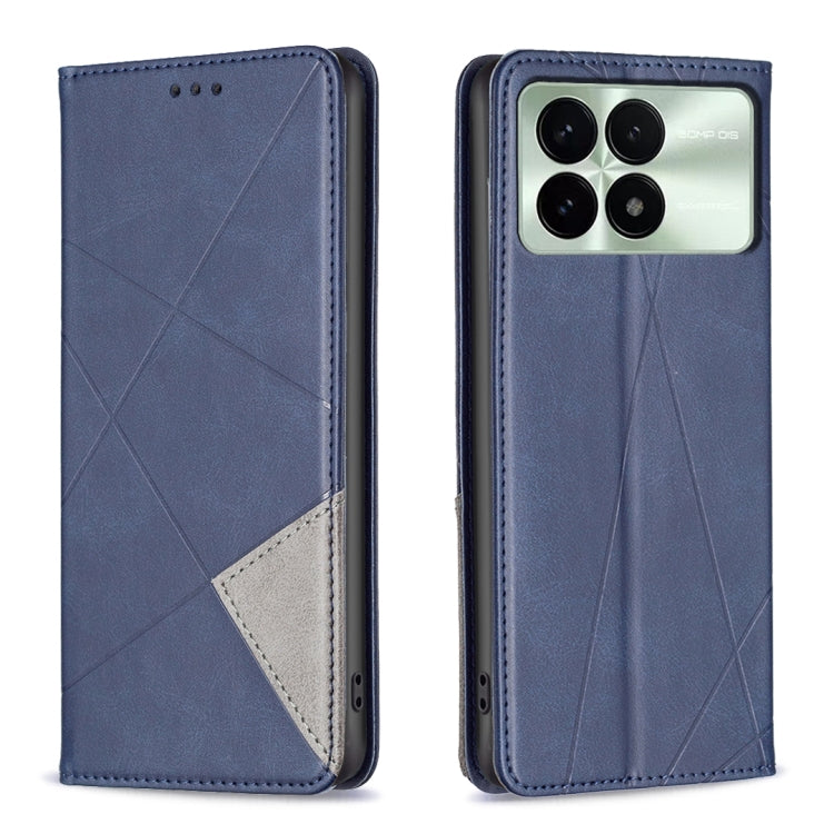 Rhombus Texture Magnetic Leather Phone Case, For Xiaomi Redmi Note 13 Pro+ 5G, For Xiaomi Redmi Note 13 Pro 5G, For Xiaomi 13T / 13T Pro / Redmi K60 Ultra, For Xiaomi Redmi K70 / K70 Pro, For Xiaomi Redmi 12 4G, For Xiaomi Poco F5 5G / Redmi Note 12 Tu...