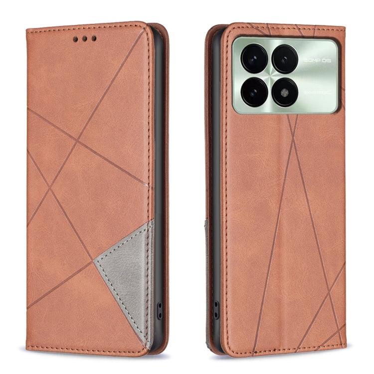 Rhombus Texture Magnetic Leather Phone Case, For Xiaomi Poco M6 4G / Redmi 13 4G, For Xiaomi Redmi Note 13 Pro 4G Global, For Xiaomi Poco M6 Pro 4G, For Xiaomi Redmi A3, For Xiaomi Redmi Note 13 4G Global, For Xiaomi Redmi K70E, For Xiaomi Redmi Note 1...