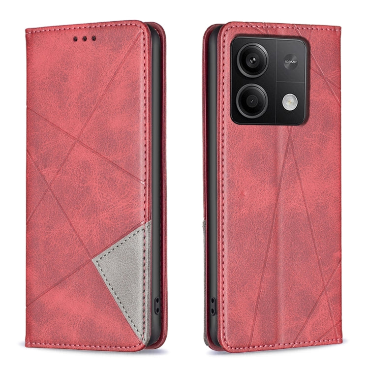 Rhombus Texture Magnetic Leather Phone Case, For Xiaomi Poco M6 4G / Redmi 13 4G, For Xiaomi Redmi Note 13 Pro 4G Global, For Xiaomi Poco M6 Pro 4G, For Xiaomi Redmi A3, For Xiaomi Redmi Note 13 4G Global, For Xiaomi Redmi K70E, For Xiaomi Redmi Note 1...