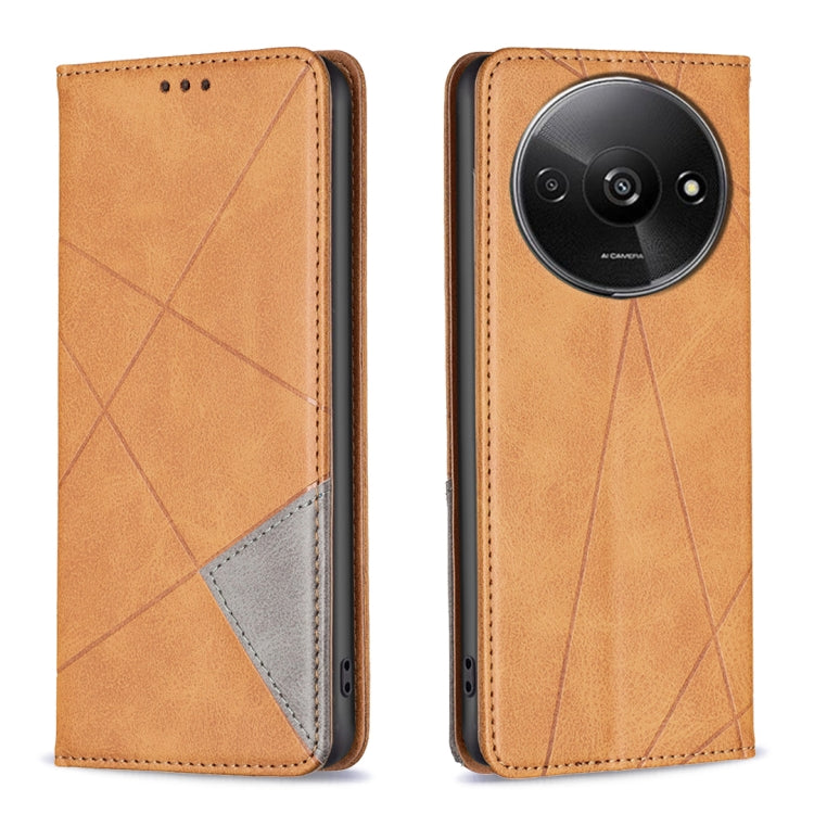Rhombus Texture Magnetic Leather Phone Case, For Xiaomi Poco M6 4G / Redmi 13 4G, For Xiaomi Redmi Note 13 Pro 4G Global, For Xiaomi Poco M6 Pro 4G, For Xiaomi Redmi A3, For Xiaomi Redmi Note 13 4G Global, For Xiaomi Redmi K70E, For Xiaomi Redmi Note 1...